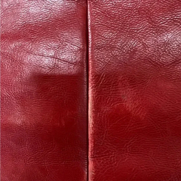 YSL TOM FORD SAINT LAUREN Red Cherry Vintage leather bag Sz L - Picture 11 of 12